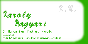karoly magyari business card
